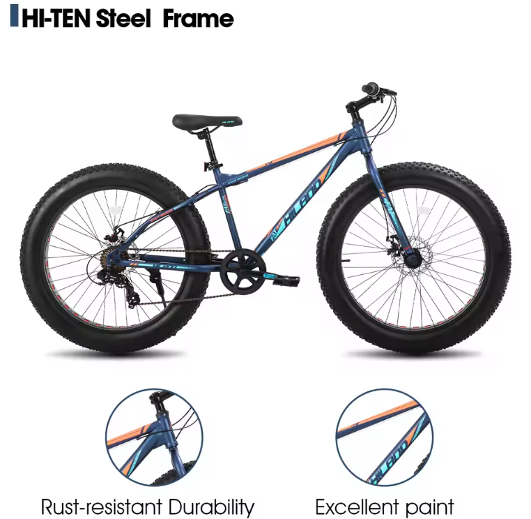 Pedal4you 20-Inch Fat Tire Mountain Bike – 7-Speed with Dual Disc Brakes