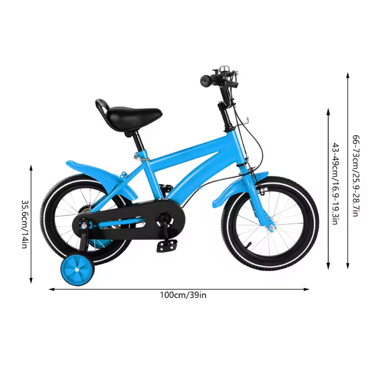 Pedal4you 14-Inch Kids Bicycle with Training Wheels – For Ages 2–4