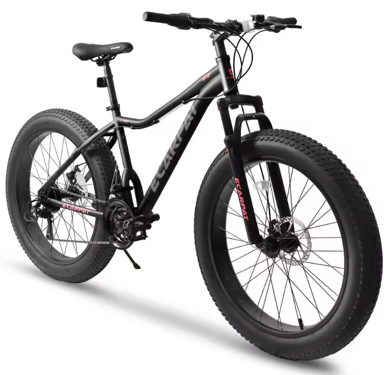 Pedal4you 26-Inch Fat Tire Mountain Bike – 21-Speed with Disc Brakes