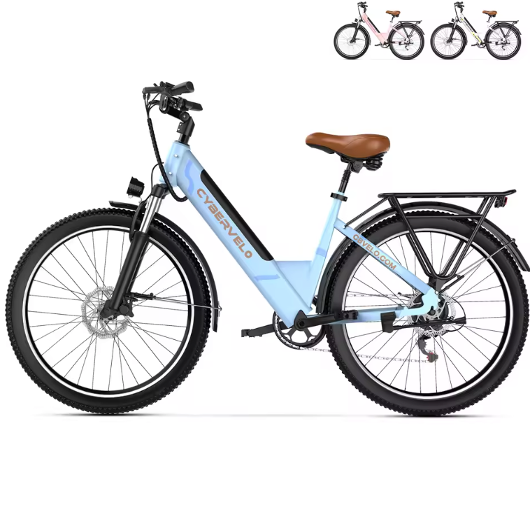 Pedal4you 26-Inch Electric Bike – 1000W Peak, 7-Speed with Removable Battery