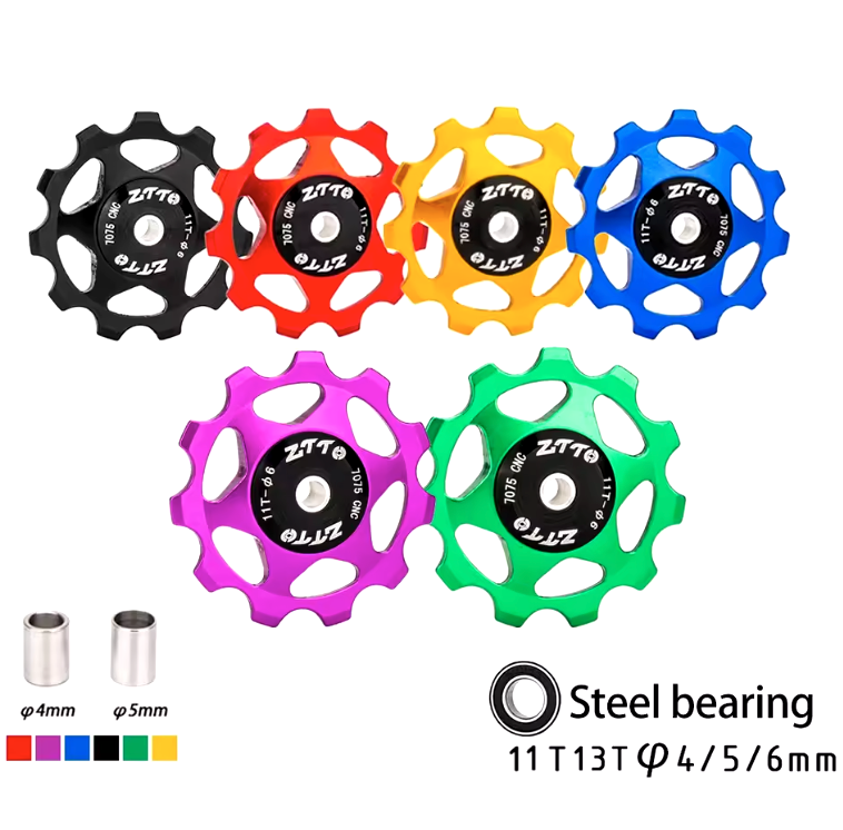 Pedal4you CNC Rear Derailleur Jockey Wheel – 11T/13T Pulley with Steel Bearings